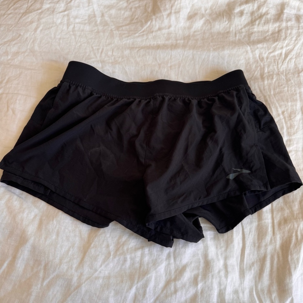 Brooks Black Athletic Running Shorts